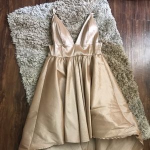Hi Low Gold gown size XS